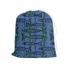 Fish Pike Pond Lake River Animal Drawstring Pouch (xl)
