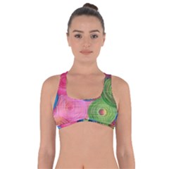 Colorful Abstract Patterns Got No Strings Sports Bra