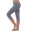 Abstract Diagonal Stripe Pattern Seamless Kids  Lightweight Velour Capri Leggings  View2