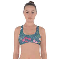 Spring Design  Got No Strings Sports Bra by AlexandrouPrints