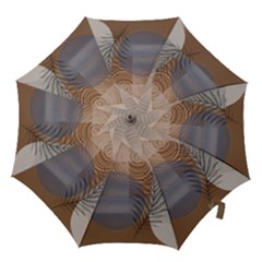 Boho Background Leaves Botanical Retro Vintage Art Hook Handle Umbrellas (large) by Maspions