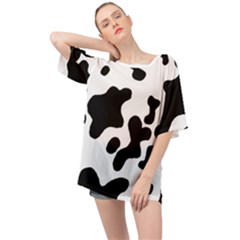 Cow Pattern Oversized Chiffon Top