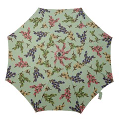 Berries Flowers Pattern Print Hook Handle Umbrellas (large) by Maspions