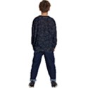 Midnight Blossom Elegance Black Backgrond Kids  Crewneck Sweatshirt View4