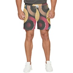 Circle Colorful Shine Line Pattern Geometric Men s Runner Shorts by Proyonanggan