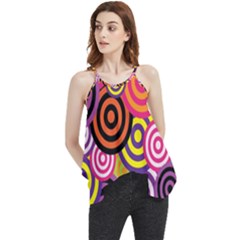 Abstract Circles Background Retro Flowy Camisole Tank Top by Ravend