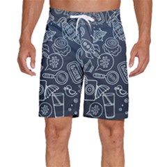 Internet Planet Drink Computer Men s Beach Shorts by Proyonanggan