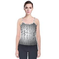 Science Formulas Velvet Spaghetti Strap Top