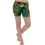 Psytrance Abstract Colored Pattern Feather Lightweight Velour Yoga Shorts