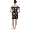 Time Nonlinear Curved Linear Ruffle Cut Out Chiffon Playsuit View2