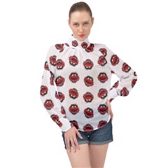 Muppets Animal Pattern High Neck Long Sleeve Chiffon Top by Valentinaart