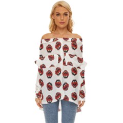 Muppets Animal Pattern Off Shoulder Chiffon Pocket Shirt by Valentinaart