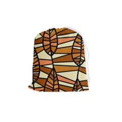 Autumn Leaf Mosaic Seamless Drawstring Pouch (medium) by Hannah976