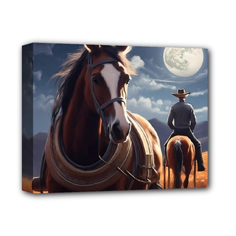 Western America Landscape Illustration Scene Deluxe Canvas 14  X 11  (stretched) by dflcprintsclothing