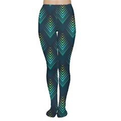 Peacock Texture 3d Pattern Peacock Texture Tights by Loisa77