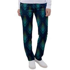 Peacock Texture 3d Pattern Peacock Texture Women s Casual Pants by Loisa77