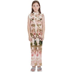 Flower Plant Vintage Retro Kids  Sleeveless Ruffle Edge Band Collar Chiffon One Piece by Ravend