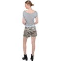 Fossilized Seashell Texture Print Design Bk Women s Ripstop Shorts View2