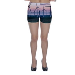 Wind Giants At Twilight Skinny Shorts by Tellerarts