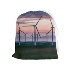 Wind Giants At Twilight Drawstring Pouch (xl) by Tellerarts