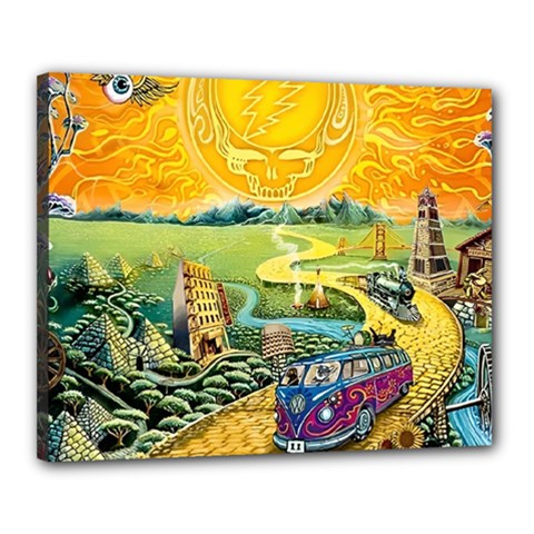 Grateful Dead Golden Road Canvas 20  X 16  (stretched) by Bedest