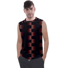Geometric Pulse Print Design Men s Regular Tank Top by dflcprintsclothing