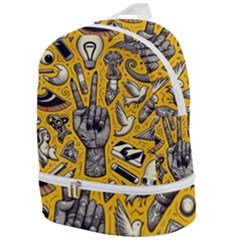 Yellow Template Design Zip Bottom Backpack by Perong