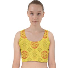 Art Pattern Design Background Velvet Racer Back Crop Top