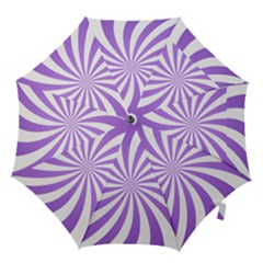 Spiral Vortex Rays Lavender Swirl Purple Hook Handle Umbrellas (large) by Salmanaz77