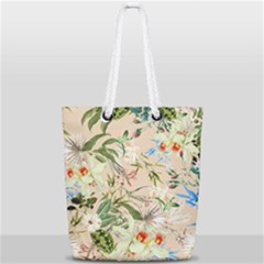 Textile Fabric Tropical Full Print Rope Handle Tote (small) by Paksenen