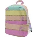 Pastel, Butterfly, Spring, Stripes, Zip Up Backpack View1