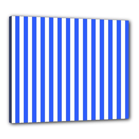 Blue Stripes, Sticker, Stickers Canvas 24  X 20  (stretched)