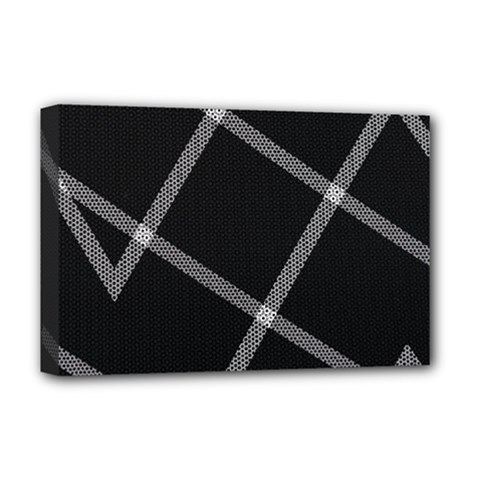 Stripes, Zigzag, Surface, Pattern, Deluxe Canvas 18  X 12  (stretched) by kyorashop23