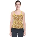 Whimsy Chickens Pattern (AI) Velvet Spaghetti Strap Top View1