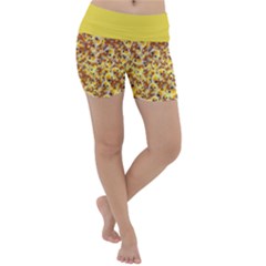 Whimsy Chickens Pattern (ai) Lightweight Velour Yoga Shorts by dflcprintsclothing