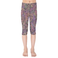 Monster Snake Hand Drawn Illustration Motif Random Pattern Kids  Capri Leggings  by dflcprintsclothing