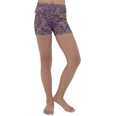Monster Snake Hand Drawn Illustration Motif Random Pattern Kids  Lightweight Velour Yoga Shorts by dflcprintsclothing