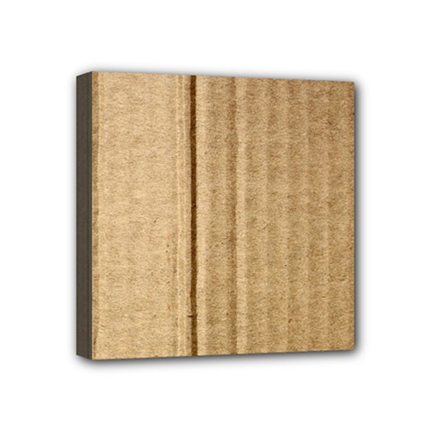 Brown Cardboard Texture Macro, Cardboard, Cardboard Mini Canvas 4  X 4  (stretched) by kyorashop23