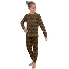 Blue Bloom Bouquet Kids  Long Sleeve Set  by GeekLover