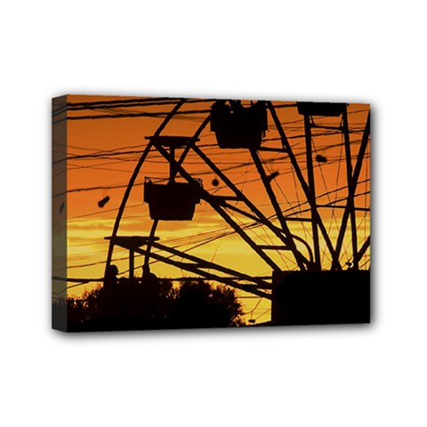 Urban Sunset Scene, Las Grutas, Rio Negro, Argentina Bk Mini Canvas 7  X 5  (stretched) by dflcprintsclothing