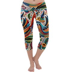 Madhubani Art A Capri Yoga Leggings