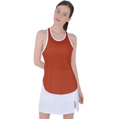 Orange Lego Texture Macro, Orange Dots Background Racer Back Mesh Tank Top by kyorashop23