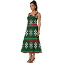 Christmas Time Pattern Christmas Ornament Square Neckline Tiered Midi Dress View2