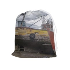Maritime Memories, San Antonio Oeste, Rio Negro, Argentina Drawstring Pouch (xl) by dflcprintsclothing