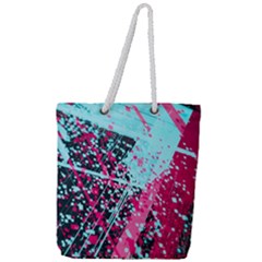 Colorful Splashes Grunge, Abstract Art Full Print Rope Handle Tote (large) by kyorashop23