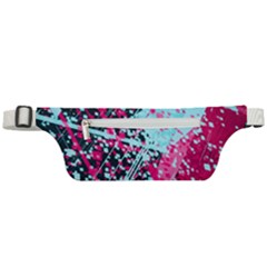 Colorful Splashes Grunge, Abstract Art Active Waist Bag by kyorashop23