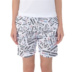 Embrace The Magic Inspirational Phrase Pattern Women s Basketball Shorts by dflcprintsclothing