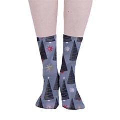 Christmas Trees Pattern Smooth Crew Length Tube Socks by Bedest