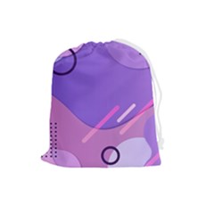 Colorful Labstract Wallpaper Theme Drawstring Pouch (large)