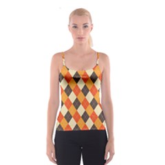 Halloween Argyle Pattern  Spaghetti Strap Top